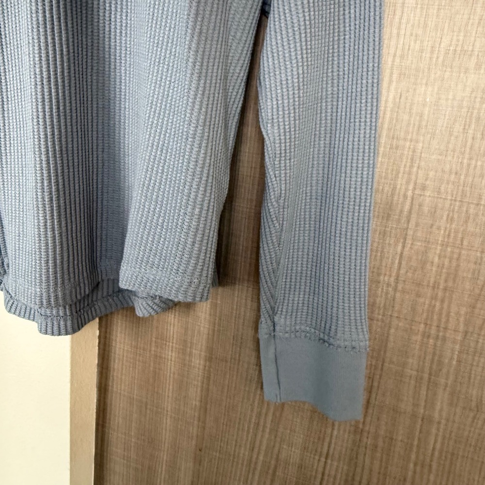 Faherty Legend Waffle Knit Crew in Tradewinds Blue Long Sleeve Top Size XL - Picture 6 of 12